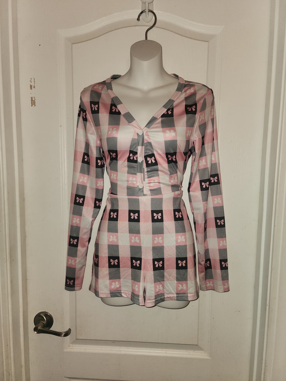 Women’s Pink Plaid Pajama Shorts